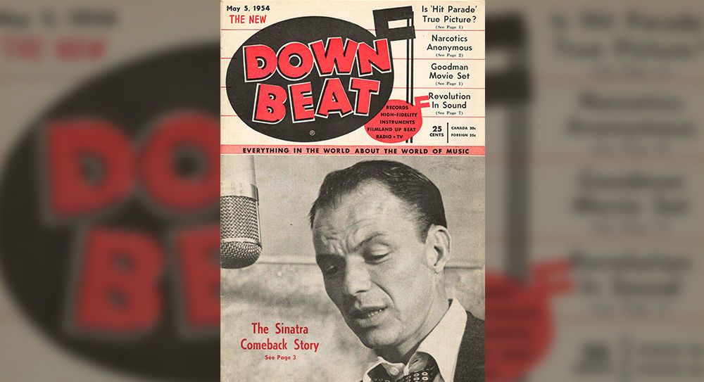 Обложка журнала DownBeat 1954 года