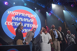 Участники International Jazz Ensemble Якова Окуня во время выступления на 16-м международном музыкальном фестивале Koktebel Jazz Party