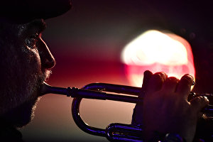 Американский композитор Рэнди Брекер во время выступления на 17-м международном музыкальном фестивале Koktebel Jazz Party