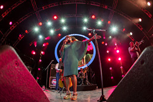 Певица Шэрон Кларк (США) во время выступления на 17-м международном музыкальном фестивале Koktebel Jazz Party